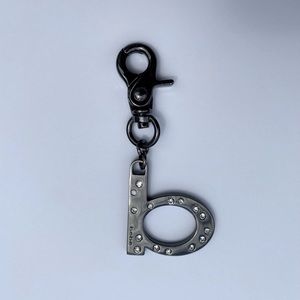 BEBE Gunmetal Rhinestone Letter B Keychain Logo - Handbag Chain - 2 of 2 (NWOT)